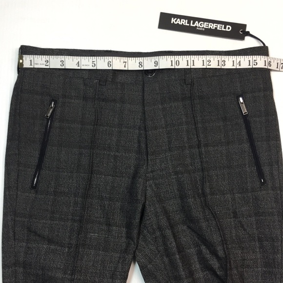 New Karl Lagerfeld Paris Women’s Gray Wool Blend Straight Leg Trousers. Sz 30 - Picture 8 of 11